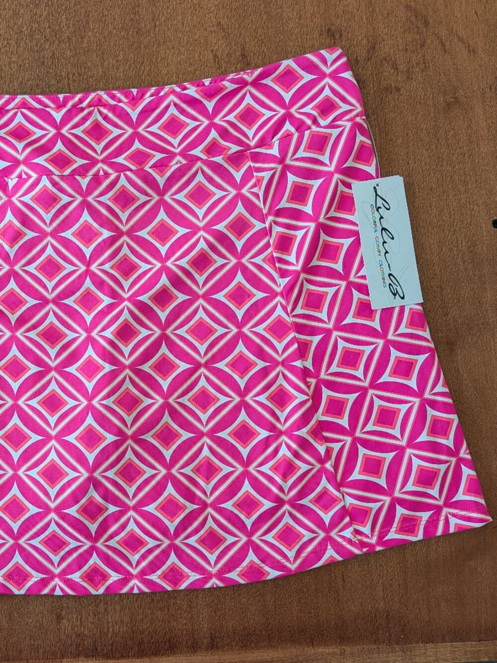 Lulu B Pink Diamond Cha Cha Skort Activewear UPF 50+ Size XL NWT - Picture 3 of 13